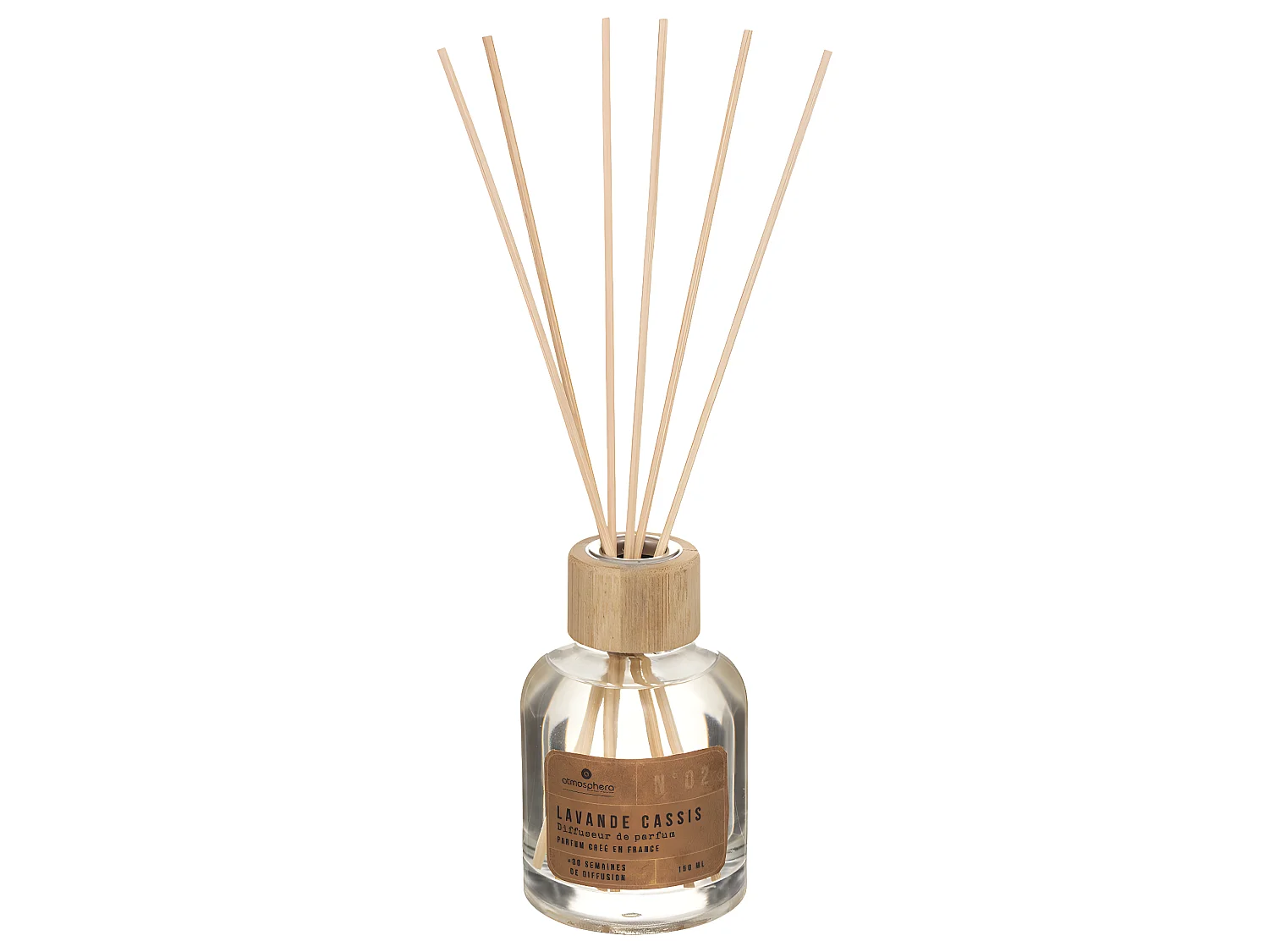 Diffuseur de parfum Lavande cassis 150 ml - 6 bâtonnets - anti-odeurs de la cuisine