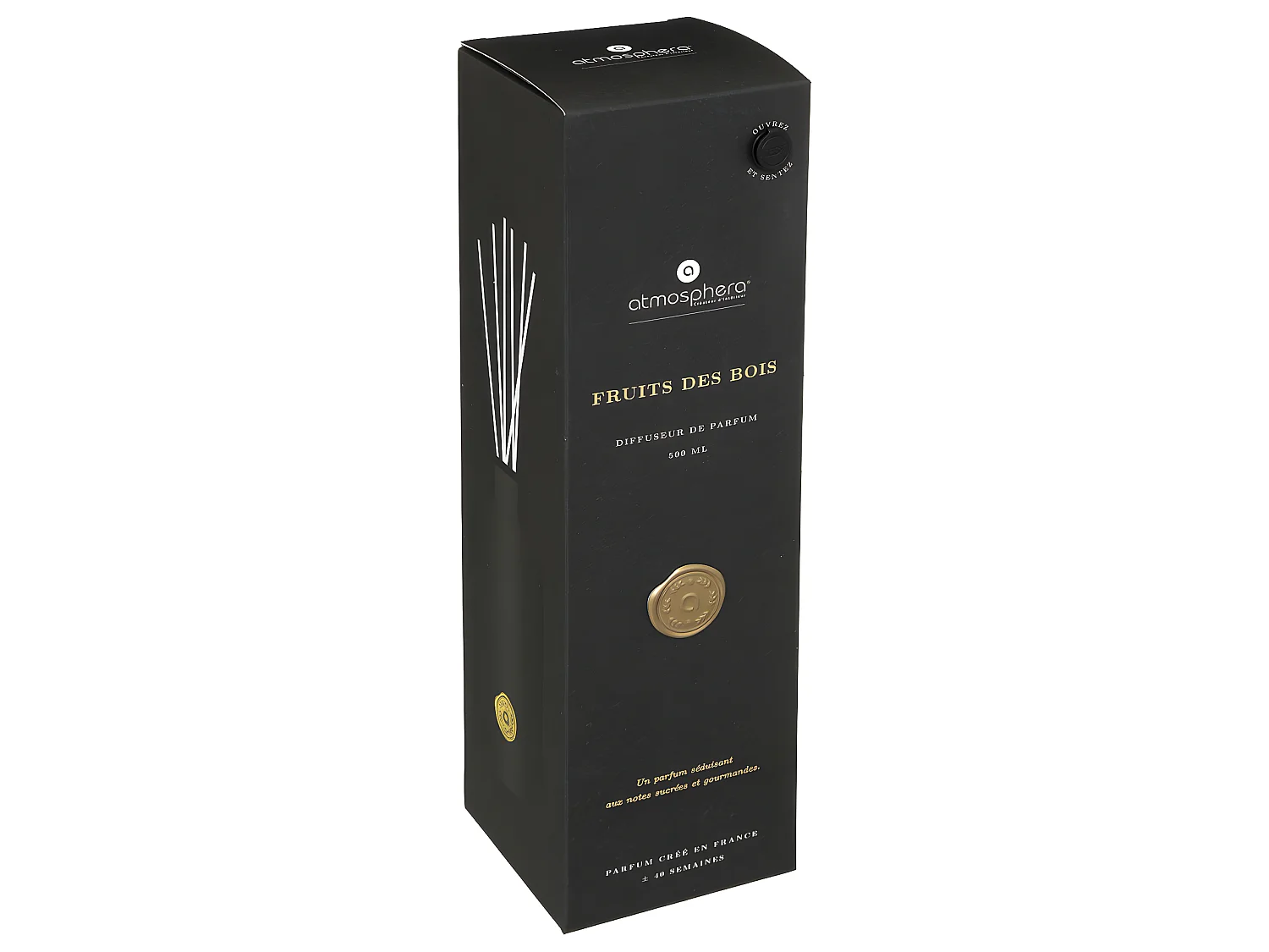 Diffuseur de Parfum Fruits des bois 500 ml avec 6 Bâtonnets