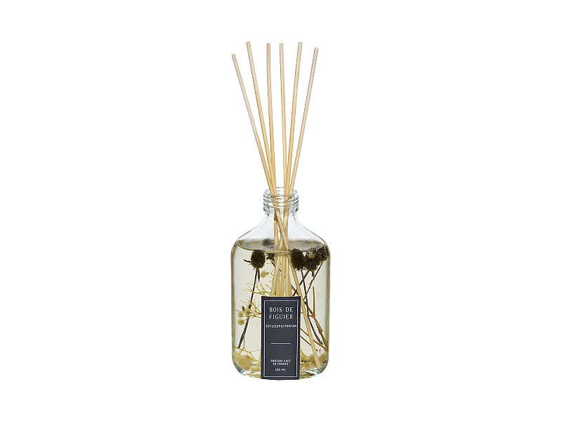 Diffuseur de parfum Bois de figuier 180 ml avec 6 bâtonnets