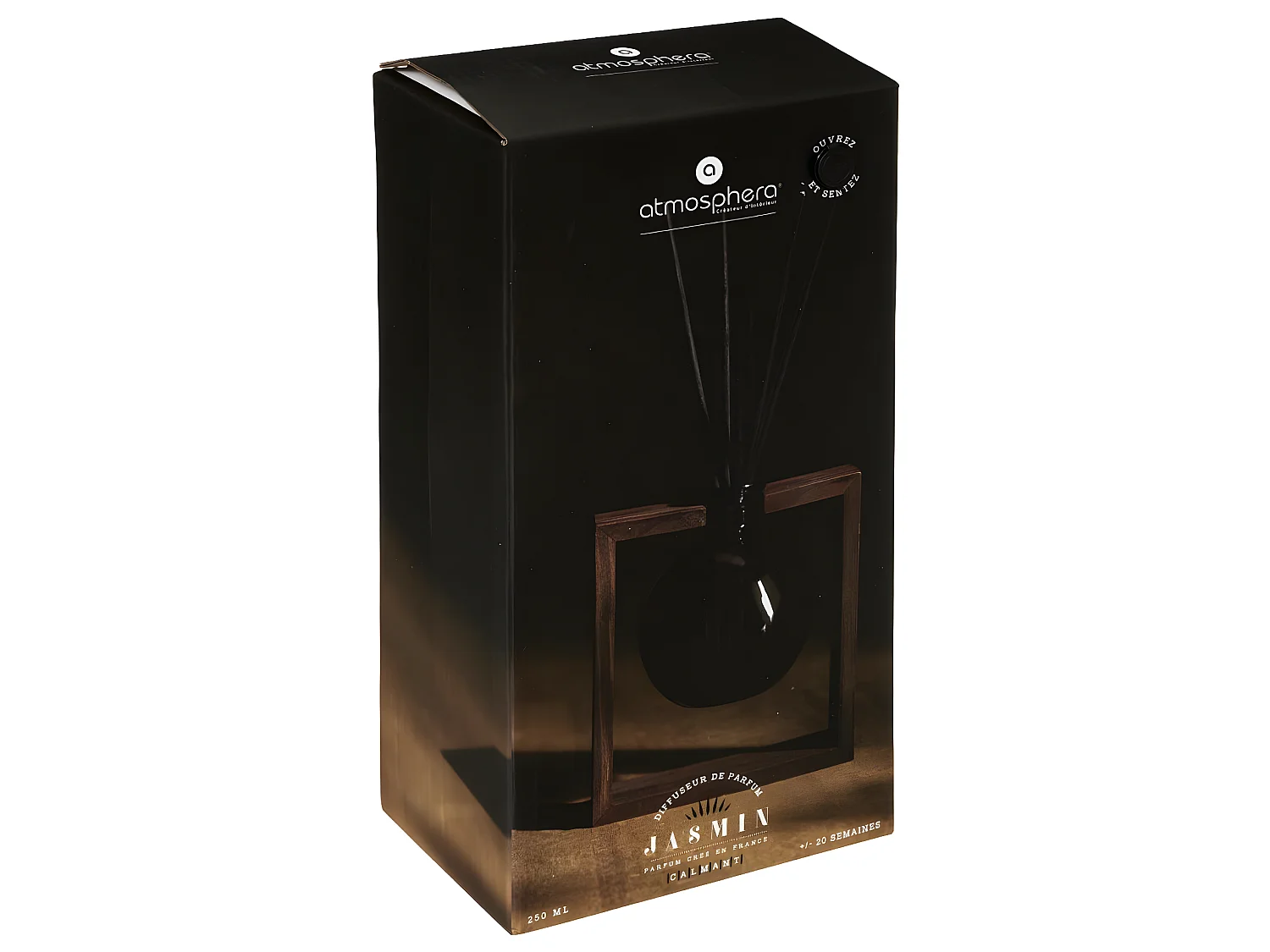 Diffuseur de parfum Jasmin 250 ml avec 6 Bâtonnets