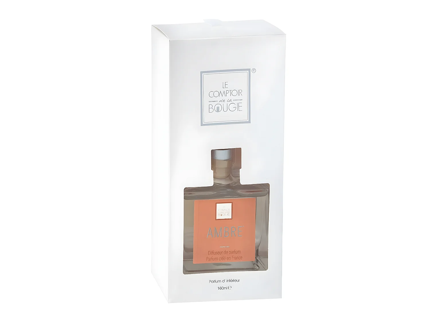 Diffuseur de parfum Ambre 160 ml avec 8 Bâtonnets