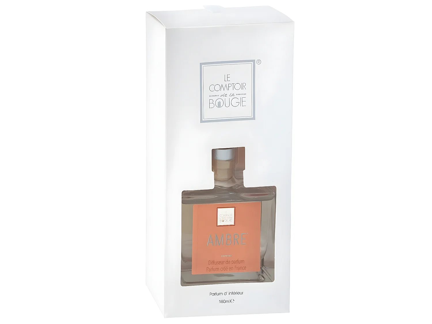 Diffuseur de parfum Ambre 160 ml avec 8 Bâtonnets