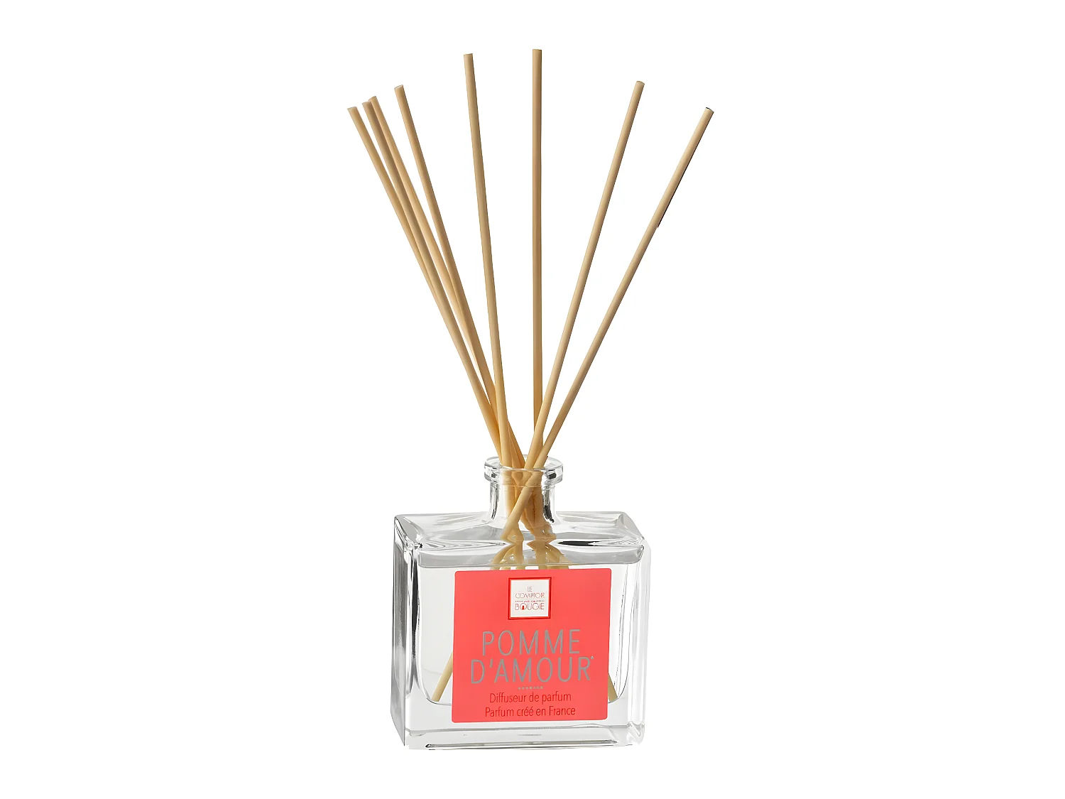Diffuseur de parfum Pomme d'amour 160 ml avec 8 Bâtonnets