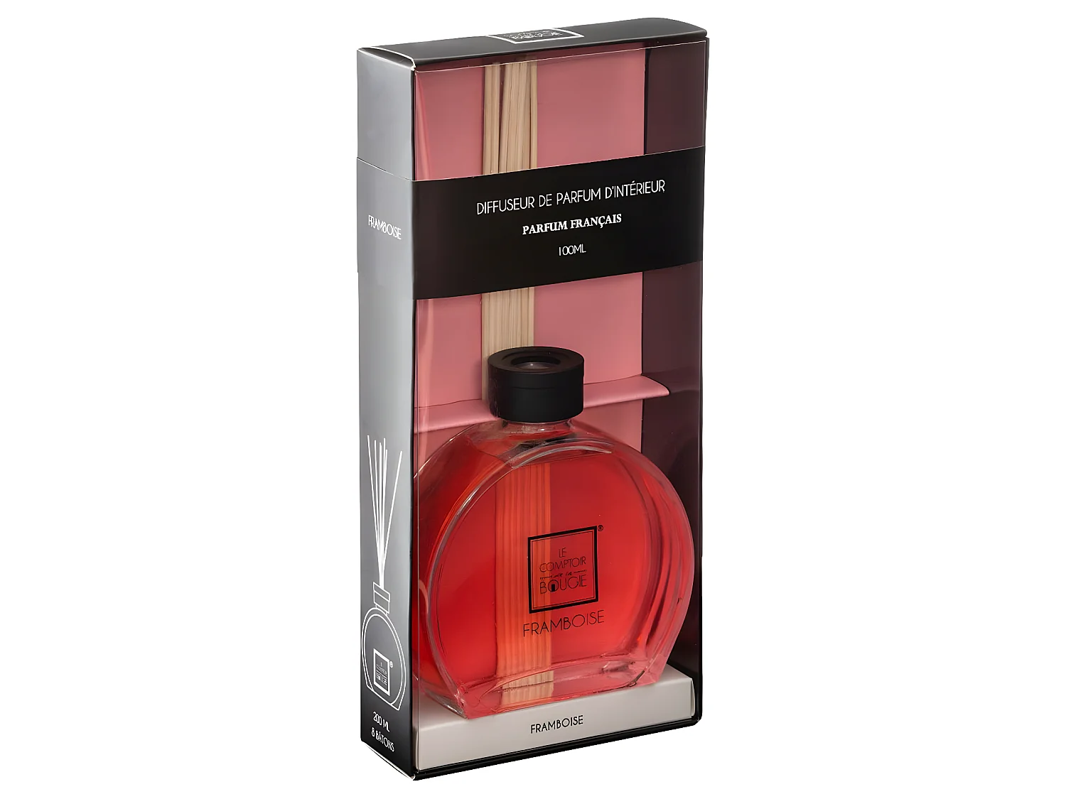 Diffuseur de parfum Framboise 100 ml avec 6 Bâtonnets