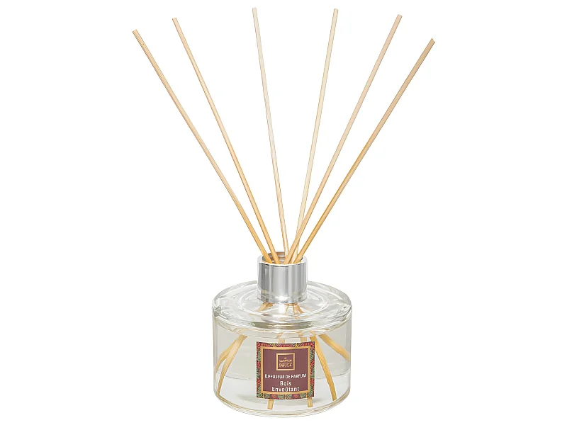 Diffuseur de parfum Bois envoutant 200 ml avec 6 Bâtonnets