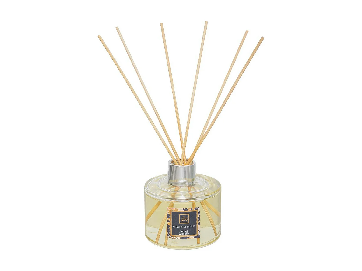 Diffuseur de parfum Orange cannelle 200 ml avec 6 Bâtonnets
