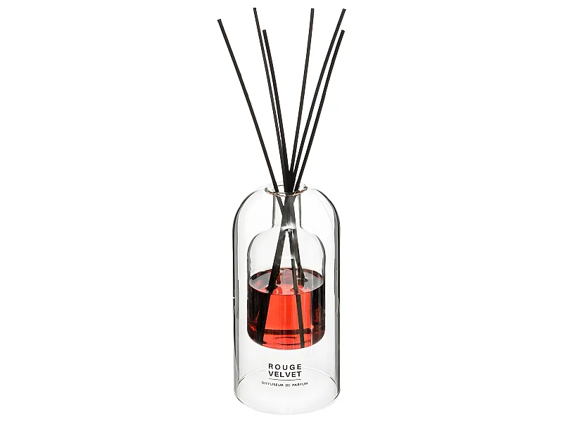 Diffuseur de Parfum Rouge velvet 150 ml avec 6 Bâtonnets