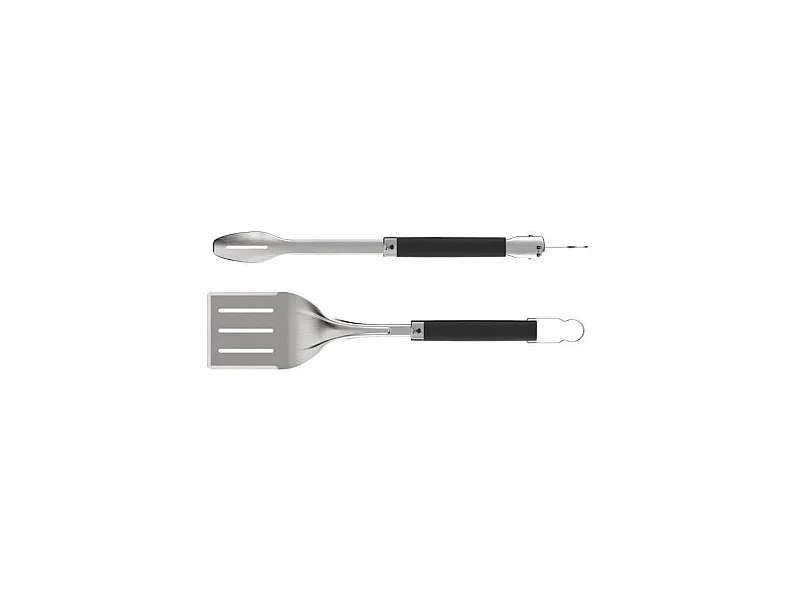 Set de 2 utensilios BBQ Weber Precision, Negro Inox 59cm
