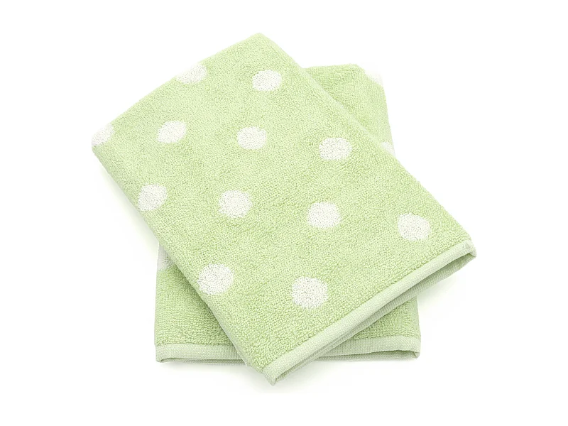 Lot de 2 torchons de cuisine éponge 50x50 cm coton SPOT II vert