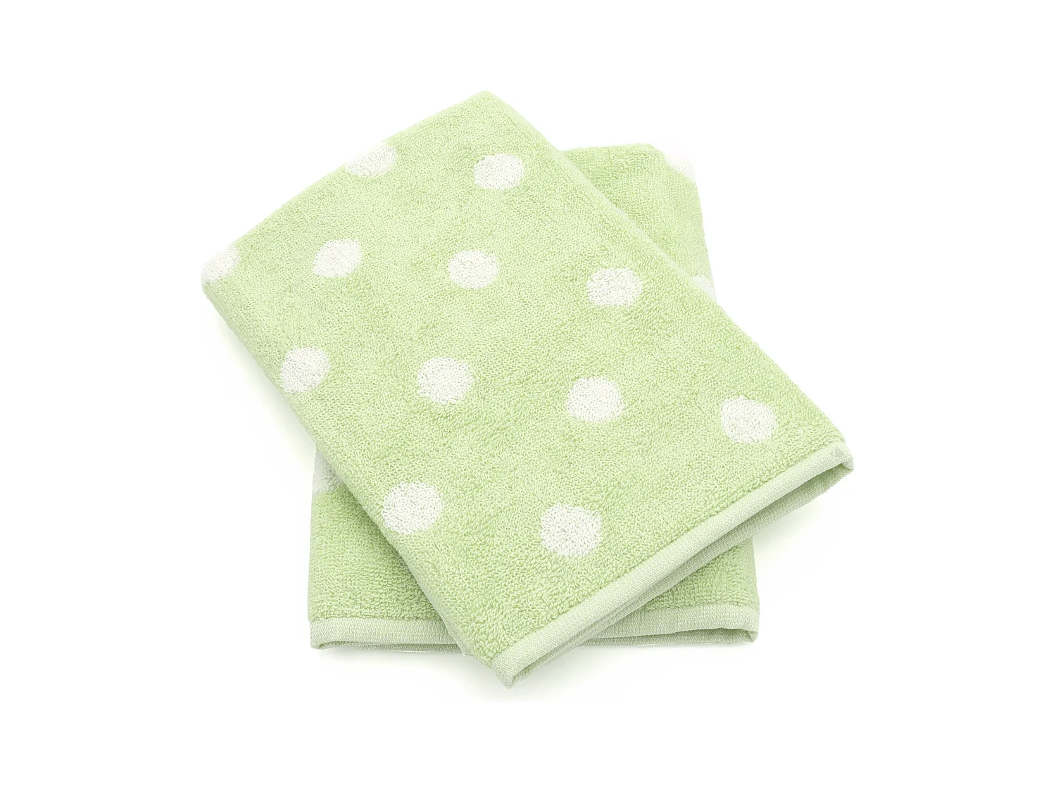 Lot de 2 torchons de cuisine éponge 50x50 cm coton SPOT II vert