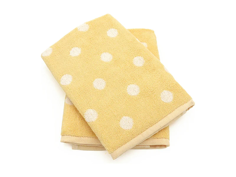 Lot de 2 torchons de cuisine éponge 50x50 cm coton SPOT II jaune