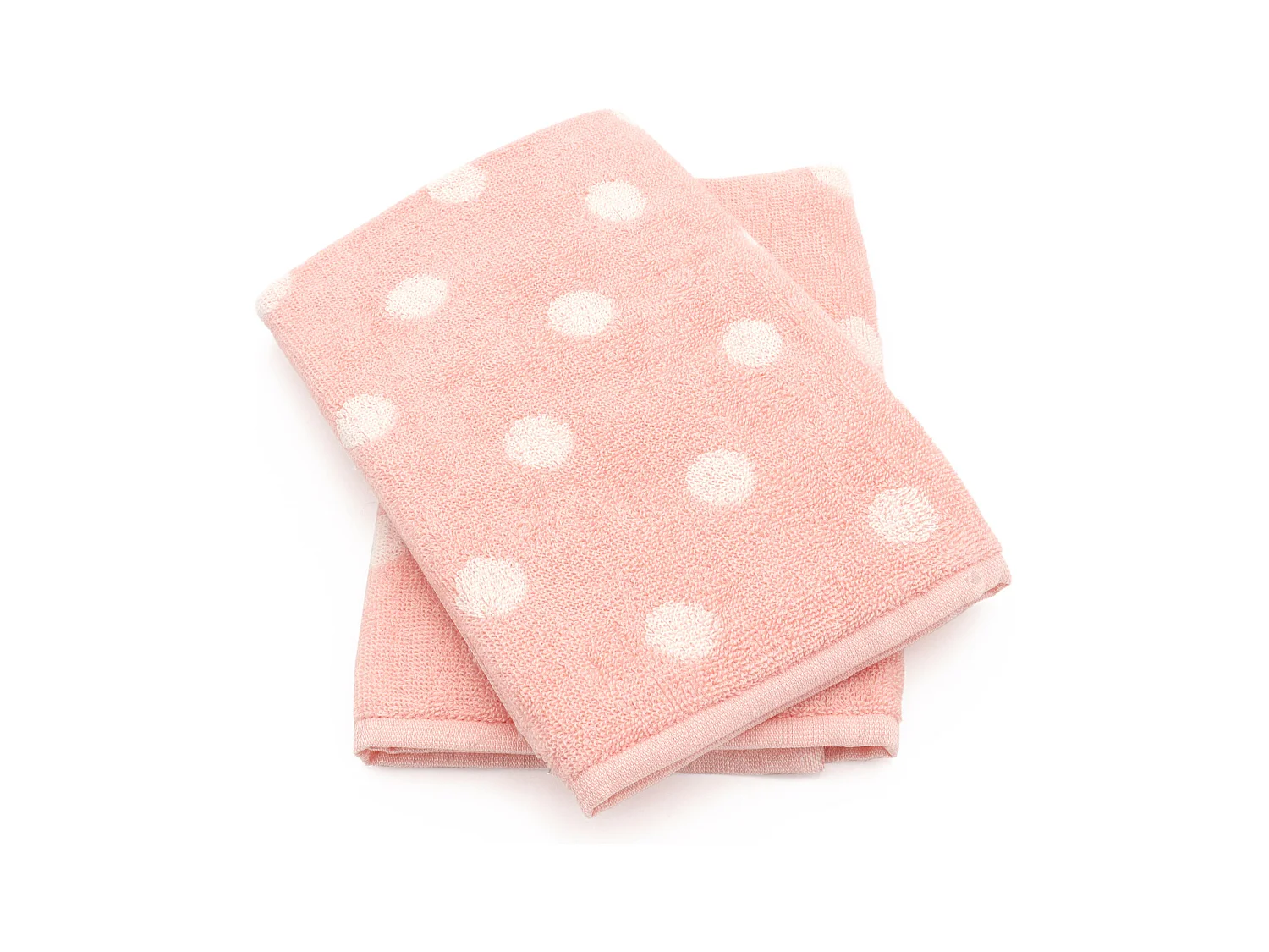 Lot de 2 torchons de cuisine éponge 50x50 cm coton SPOT II rose