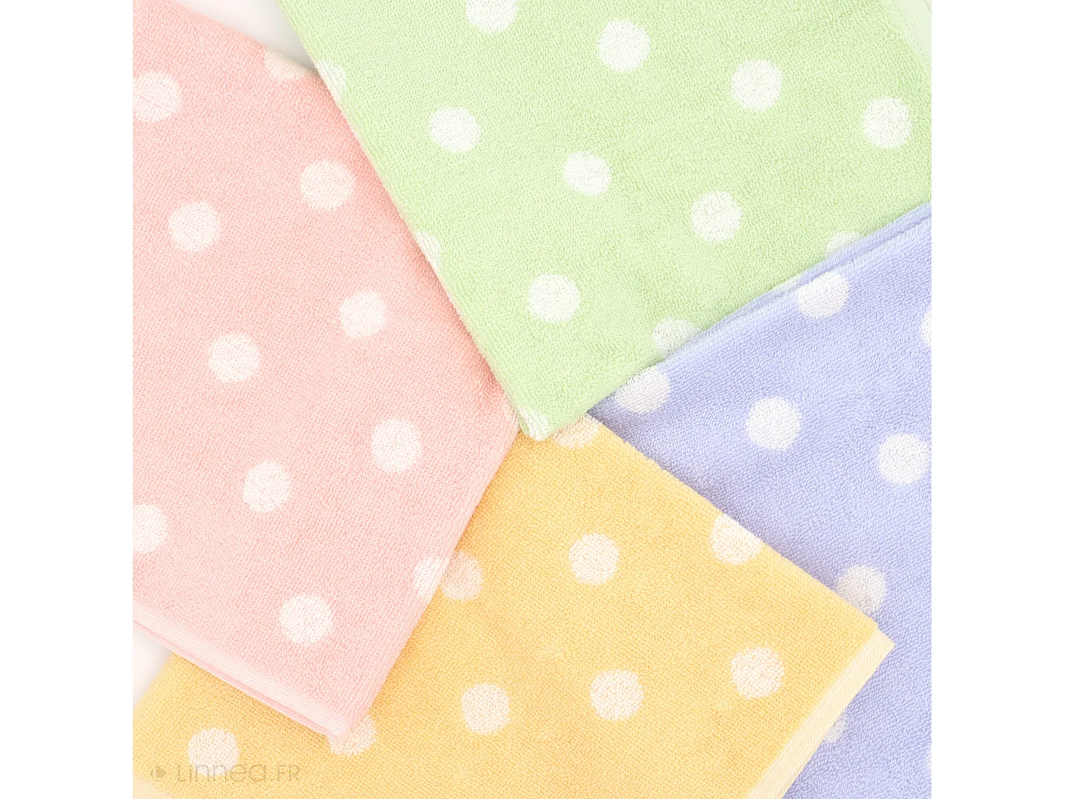 Lot de 2 torchons de cuisine éponge 50x50 cm coton SPOT II rose