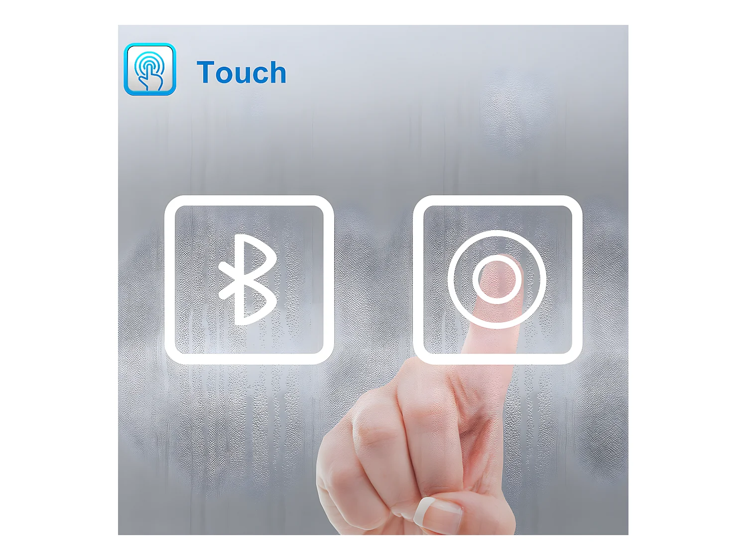 Miroir de Salle de Bain avec Bluetooth, LED Anti-Buée, Dimmable, 3 Couleurs 50x70cm Aica