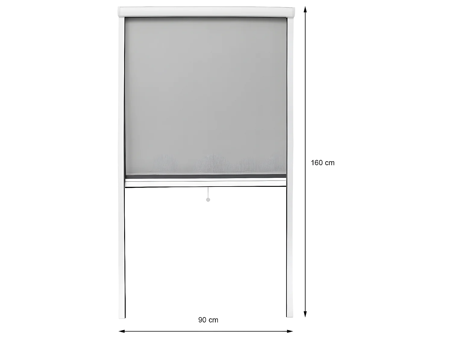 Moustiquaire fenêtre enroulable 90x160cm en aluminium ECD Germany