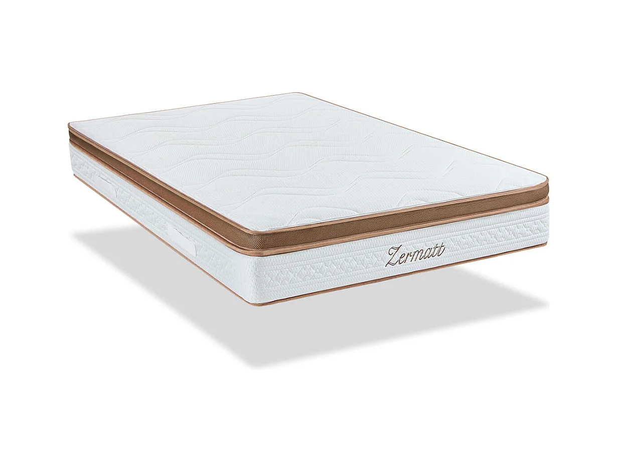 BELLECOUR LITERIE | Pack Prêt à dormir ZERMATT 180x200 cm | Matelas Mémoire de forme + Sommier + Accessoires