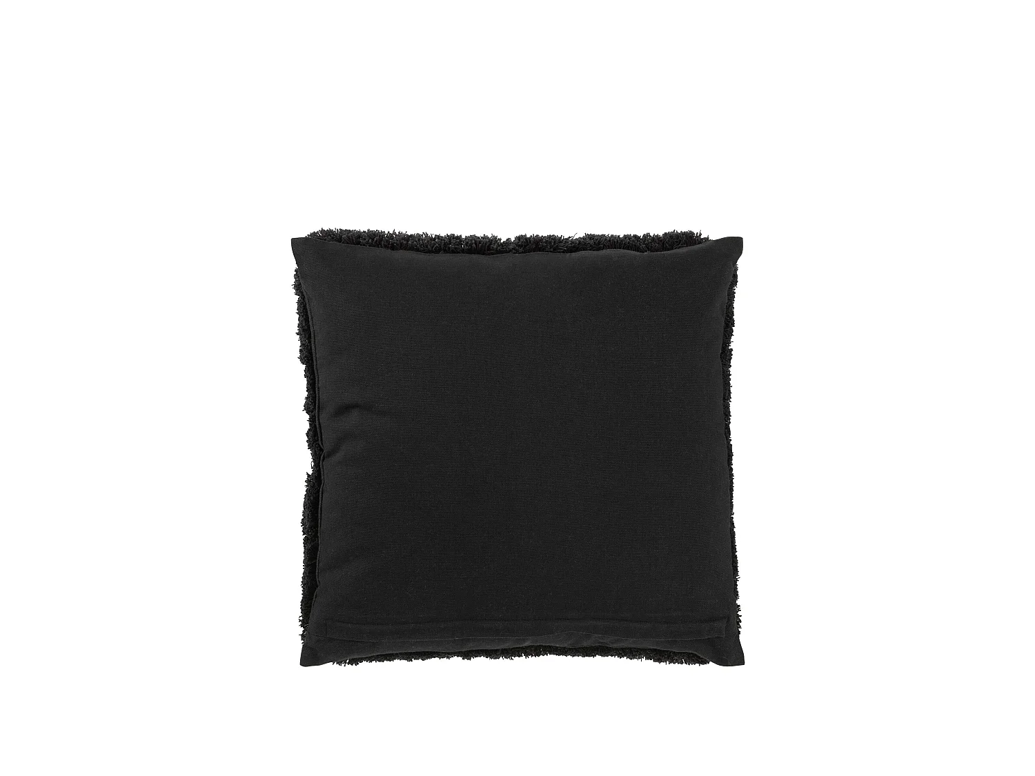 Coussin Déco Jute "Perle" 45x45cm Noir