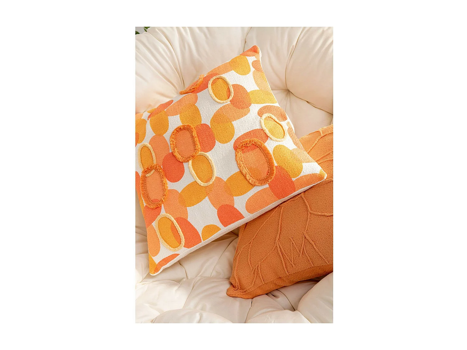 Coussin Déco "Papaya" 43x43cm Orange