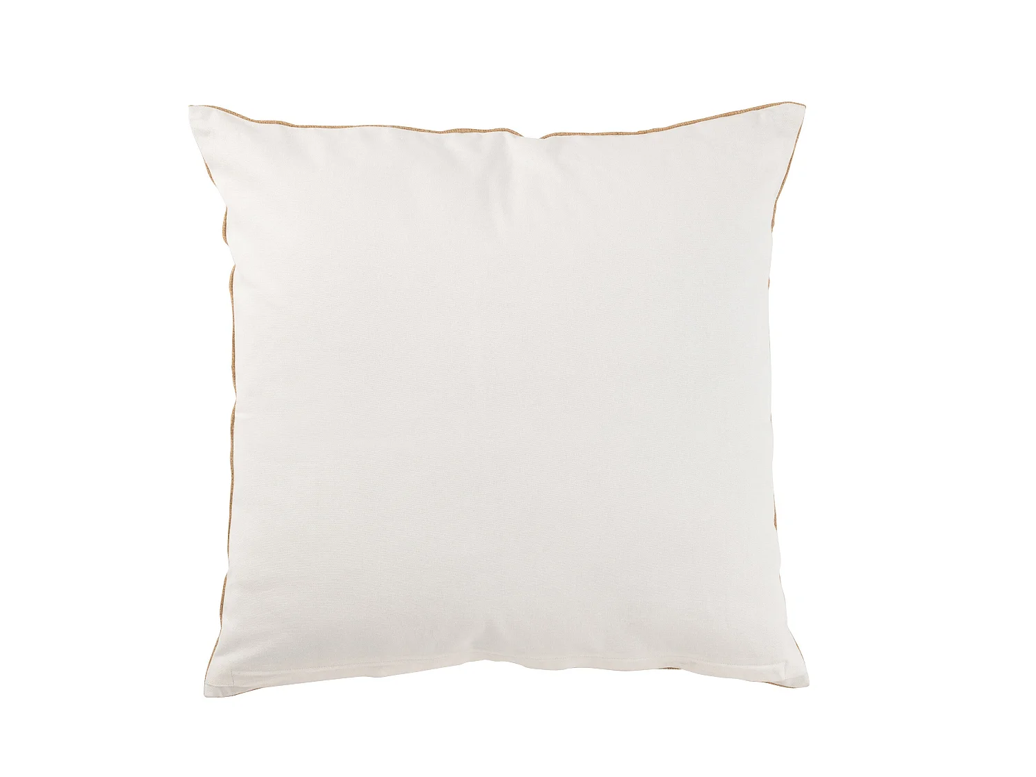 Coussin Déco Jute "Eléphant" 60x60cm Beige & Blanc