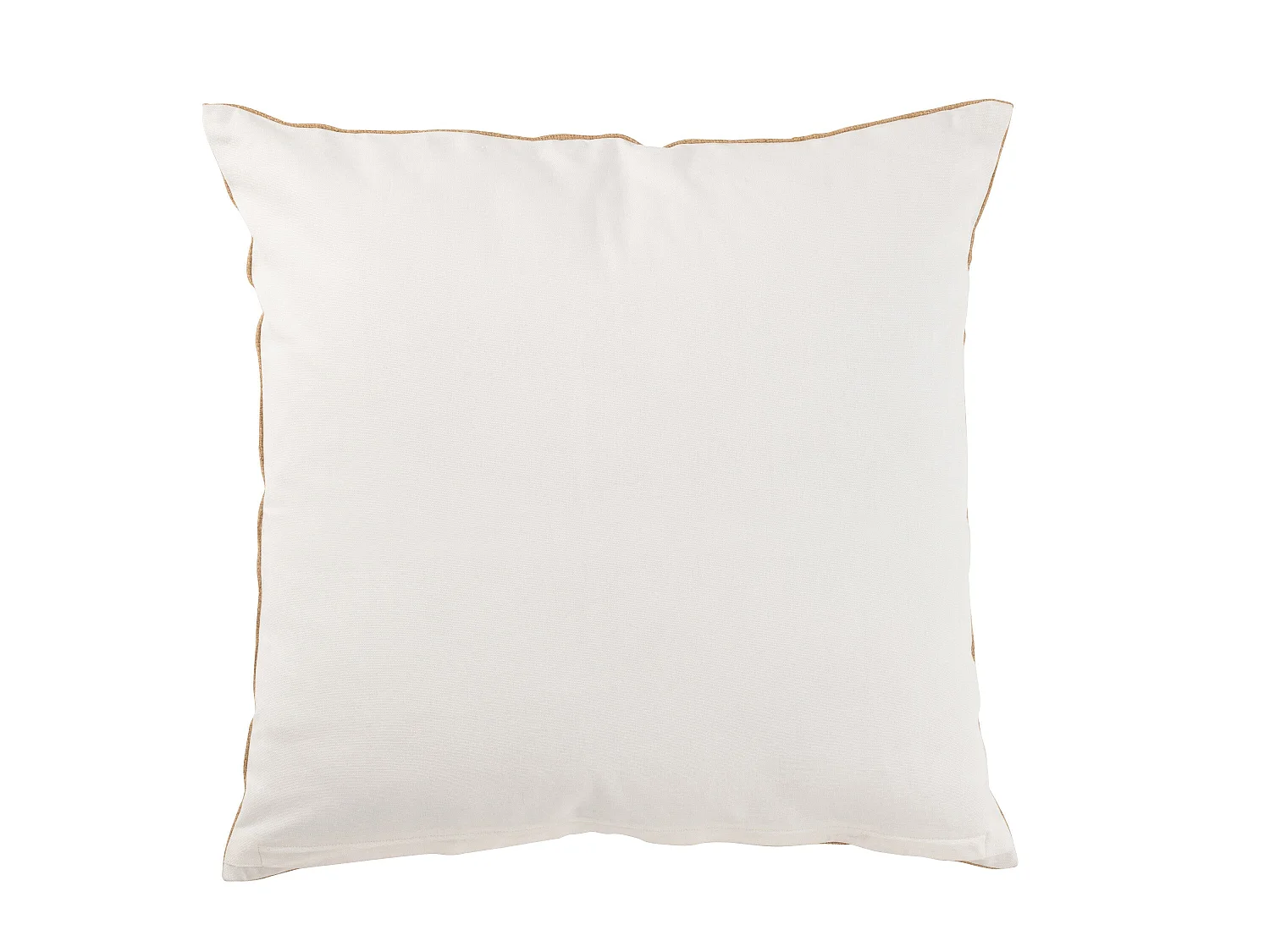 Coussin Déco Jute "Eléphant" 60x60cm Beige & Blanc