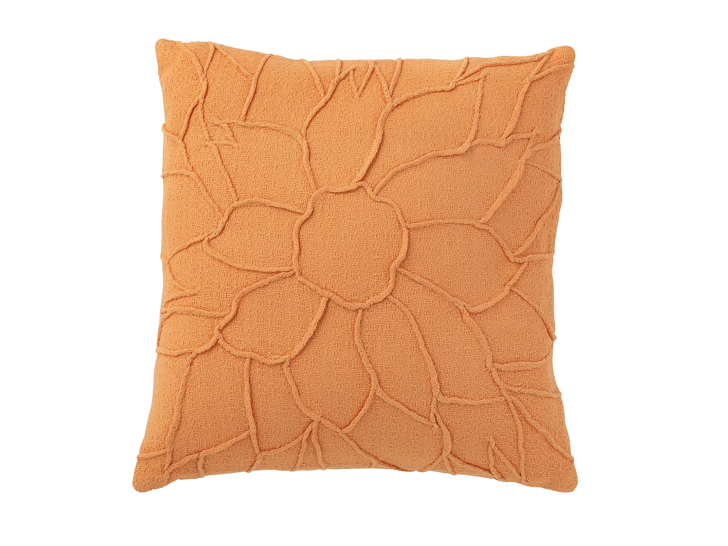 Coussin Déco "Fleur" 43x43cm Corail
