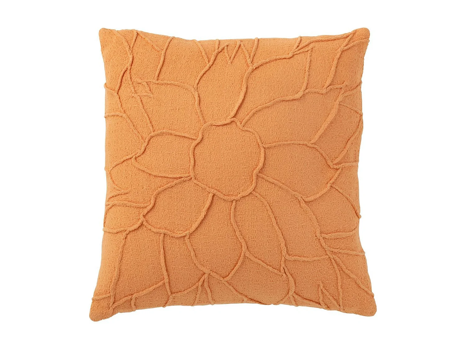 Coussin Déco "Fleur" 43x43cm Corail