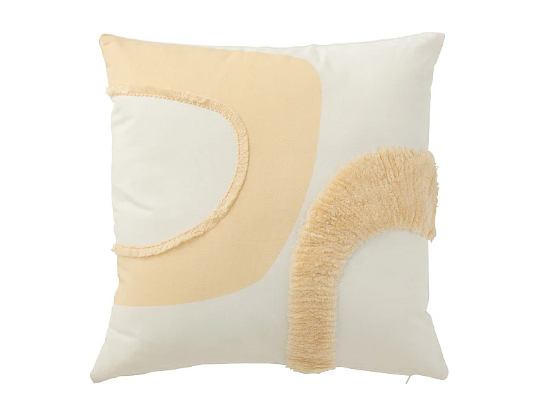 Coussin Déco Cercle "Julia" 43x43 Beige