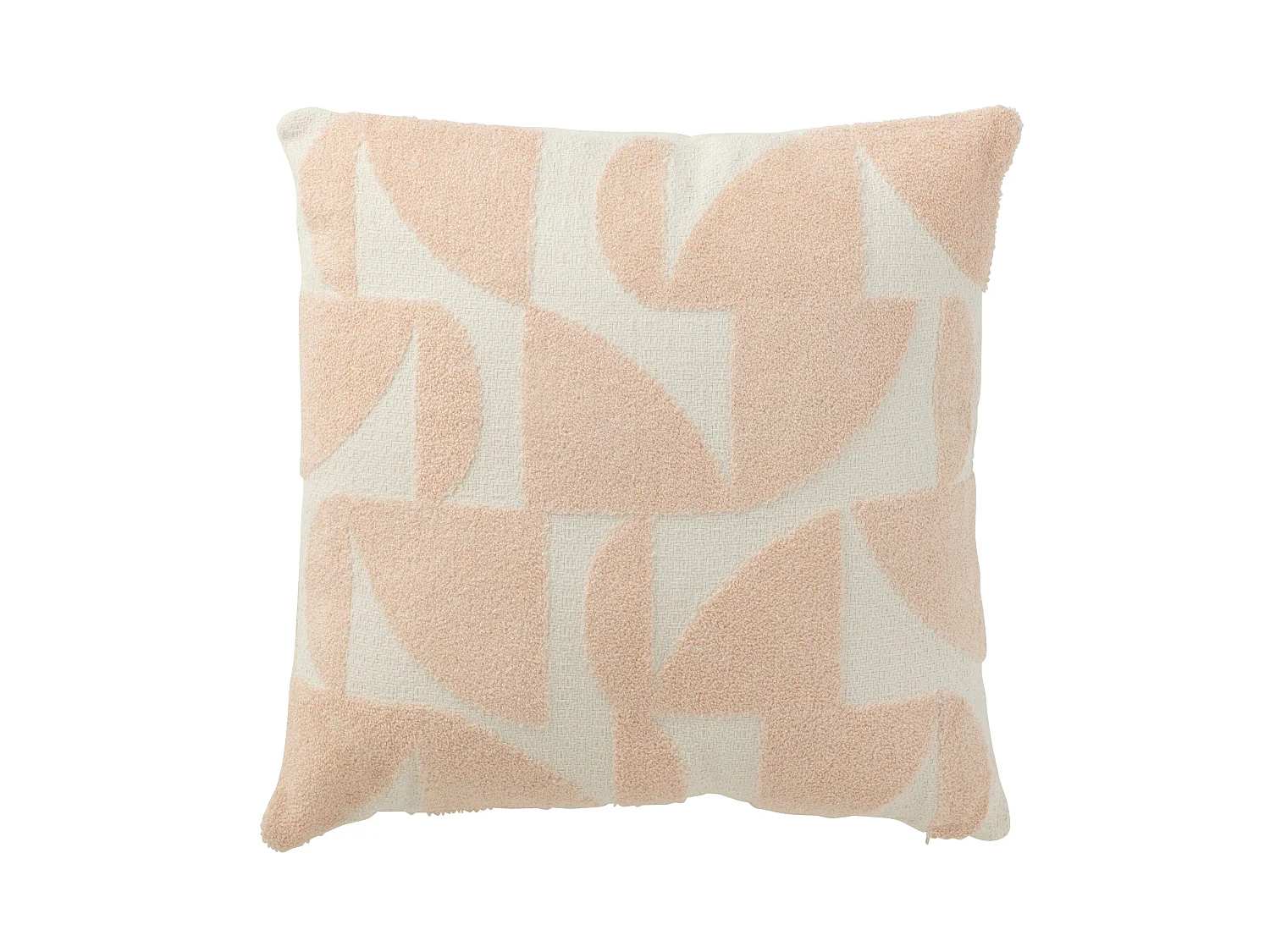 Coussin Déco "Géométrique" 43x43cm Saumon