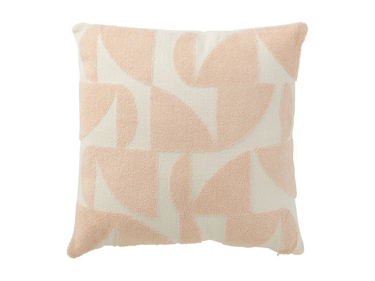 Coussin Déco "Géométrique" 43x43cm Saumon