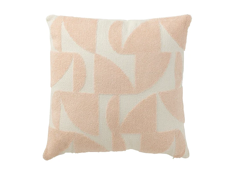 Coussin Déco "Géométrique" 43x43cm Saumon