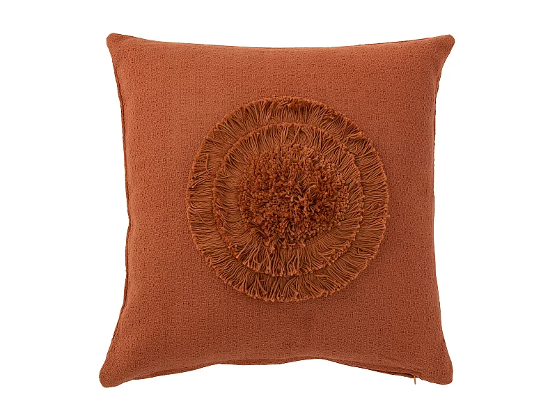 Coussin Déco Cercle "Tangerine" 45x45cm Terracotta