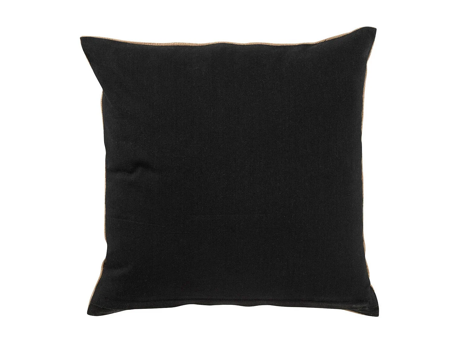 Coussin Déco Jute "Eléphant" 45x45cm Beige & Noir