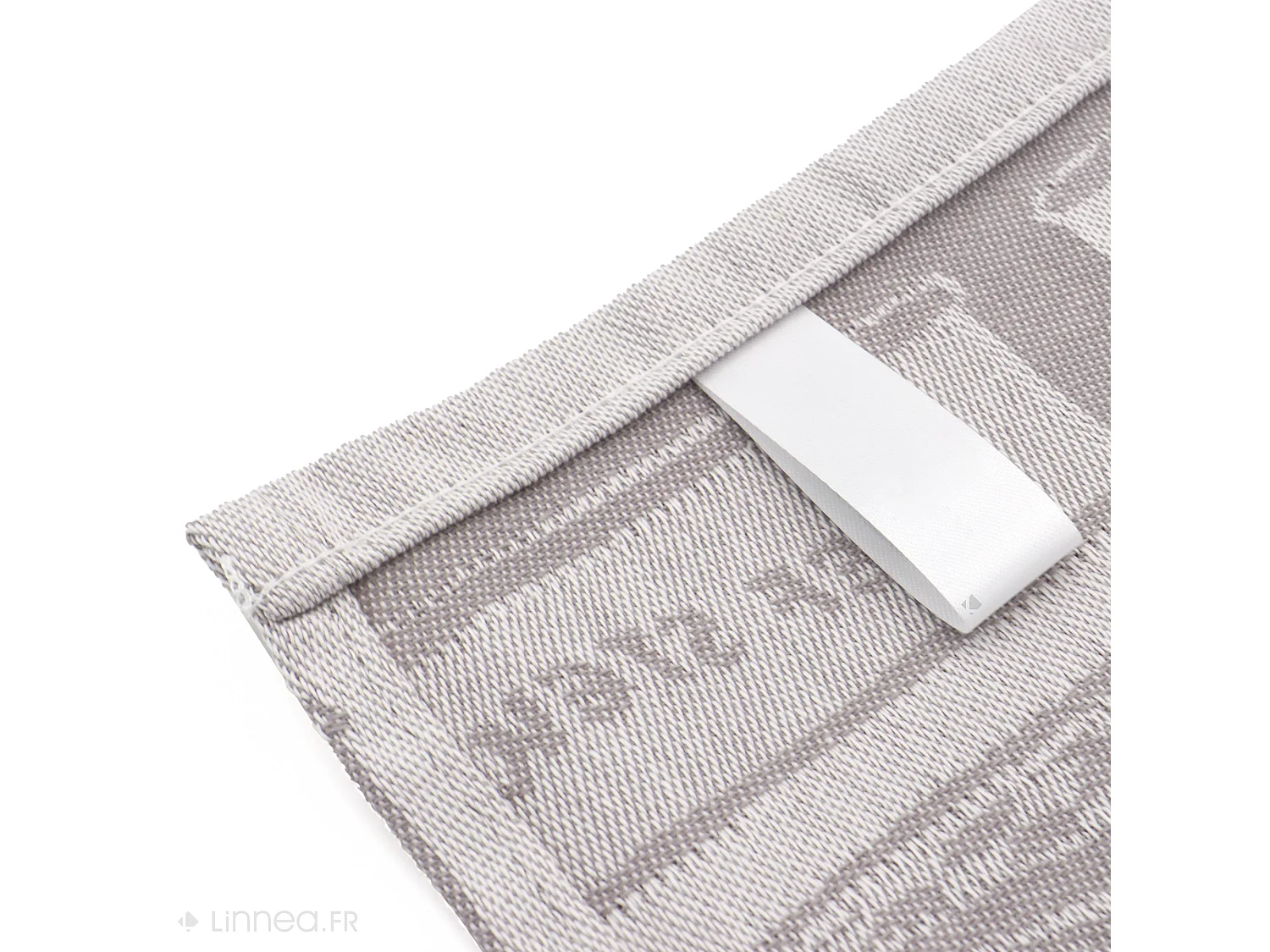 Lot de 2 torchons de cuisine toile 50x70 cm coton SOUP gris