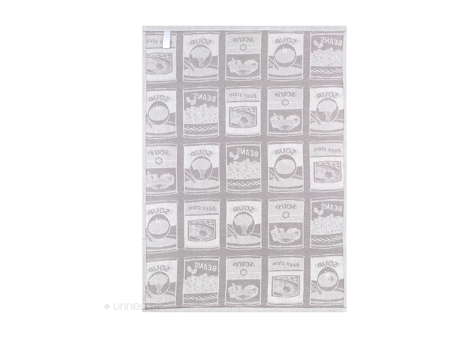 Lot de 2 torchons de cuisine toile 50x70 cm coton SOUP gris