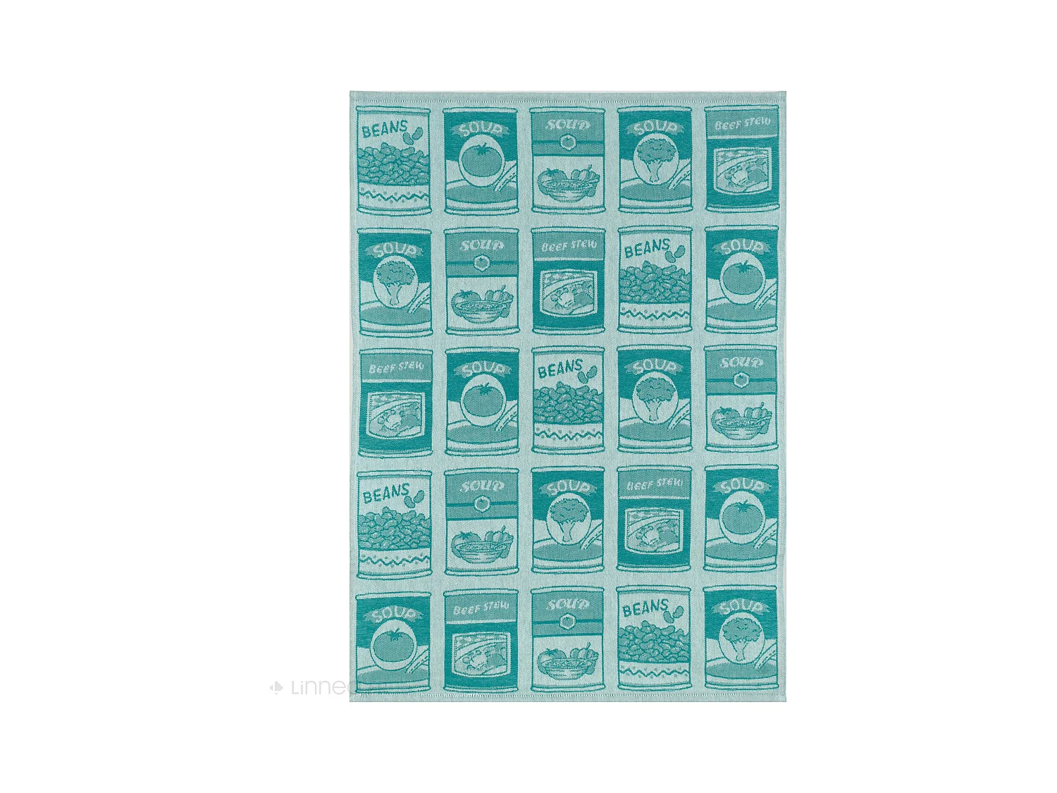 Lot de 2 torchons de cuisine toile 50x70 cm coton SOUP vert