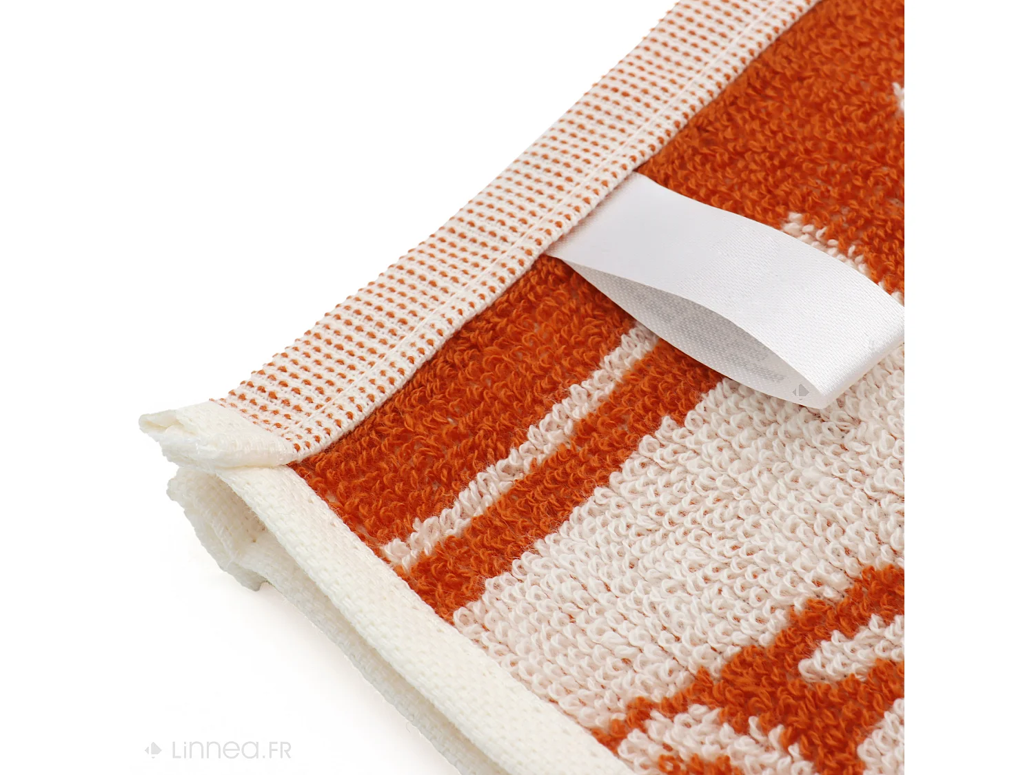 Lot de 2 torchons de cuisine éponge 50x50 cm coton SOUP orange