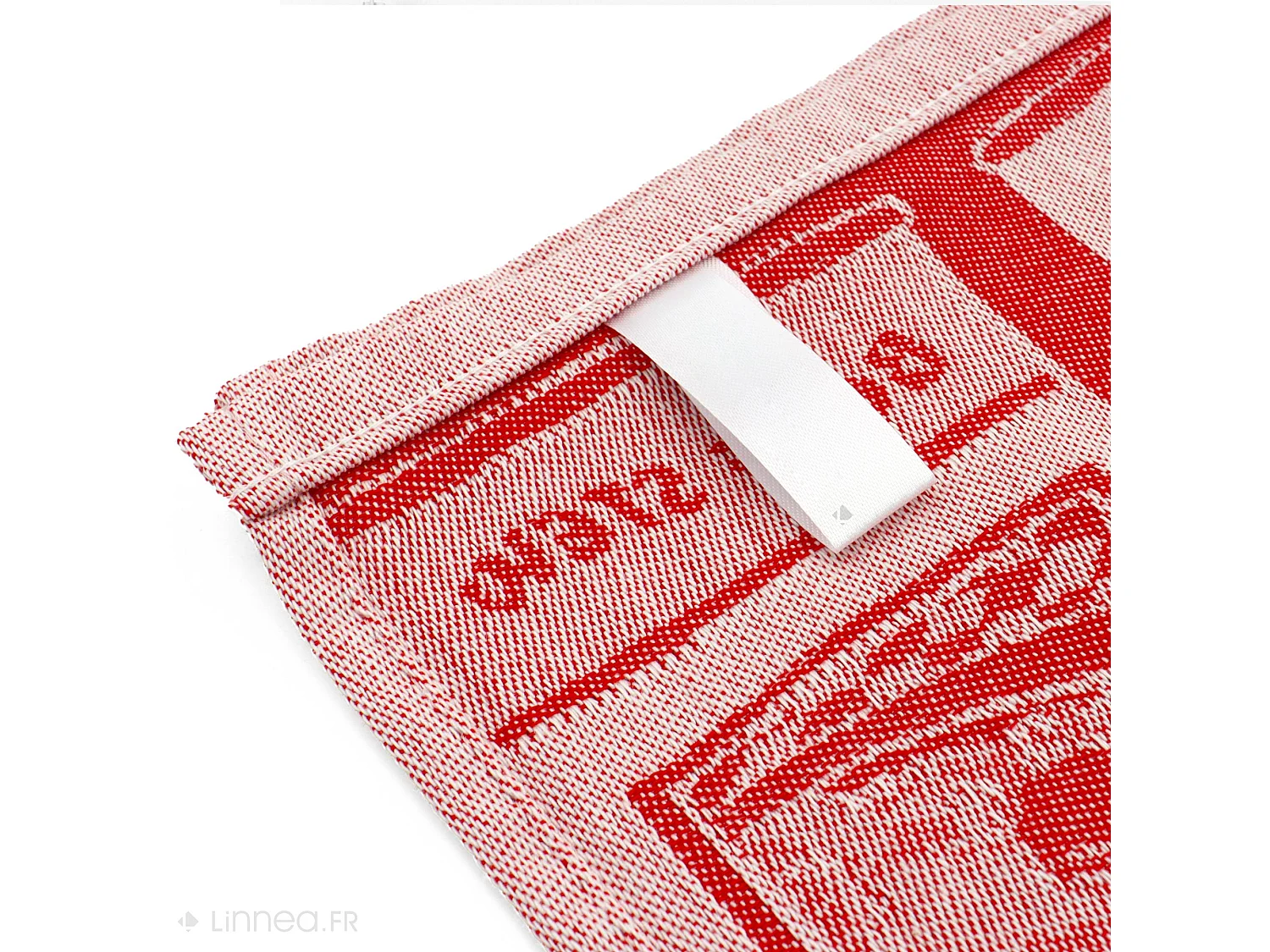 Lot de 2 torchons de cuisine toile 50x70 cm coton SOUP rouge