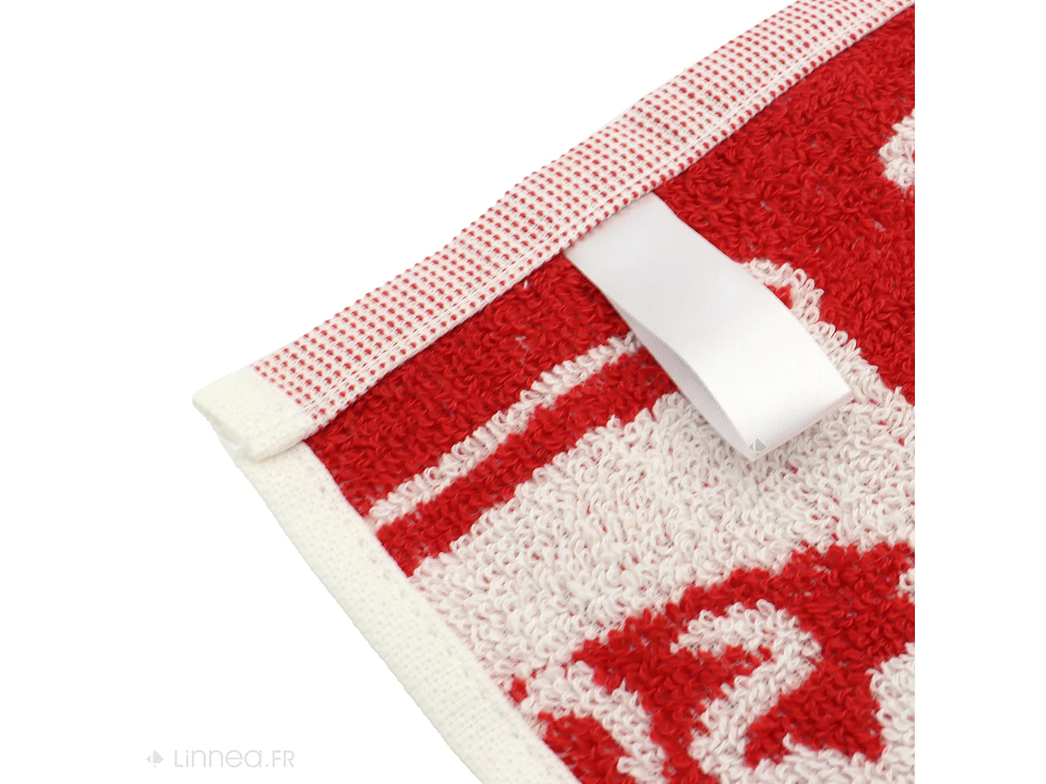 Lot de 2 torchons de cuisine éponge 50x50 cm coton SOUP rouge