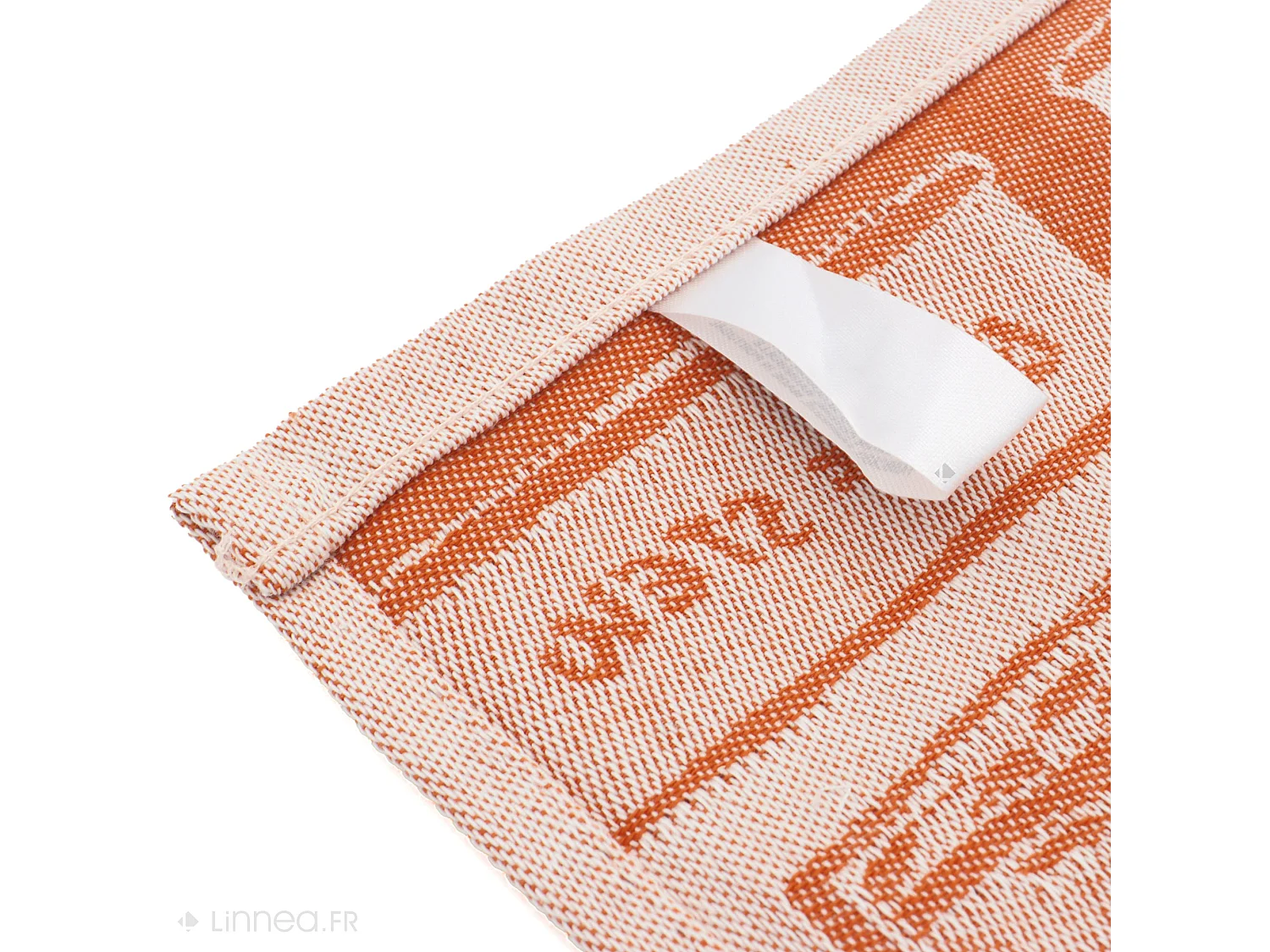 Lot de 2 torchons de cuisine toile 50x70 cm coton SOUP orange