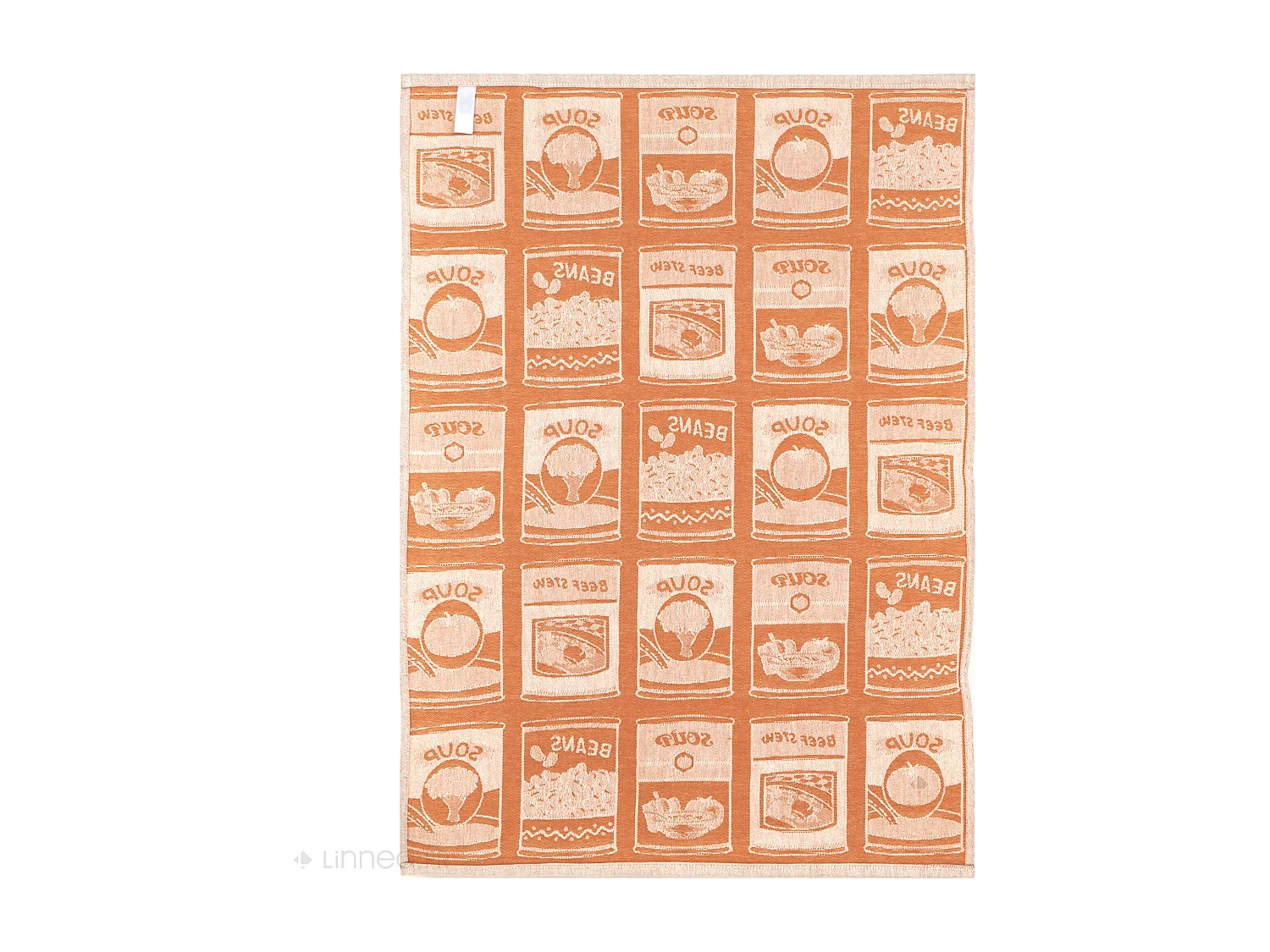 Lot de 2 torchons de cuisine toile 50x70 cm coton SOUP orange