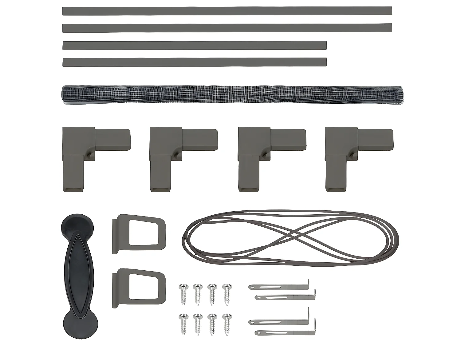 Moustiquaire pour fenêtre 120x140 cm cadre aluminium gris ECD Germany