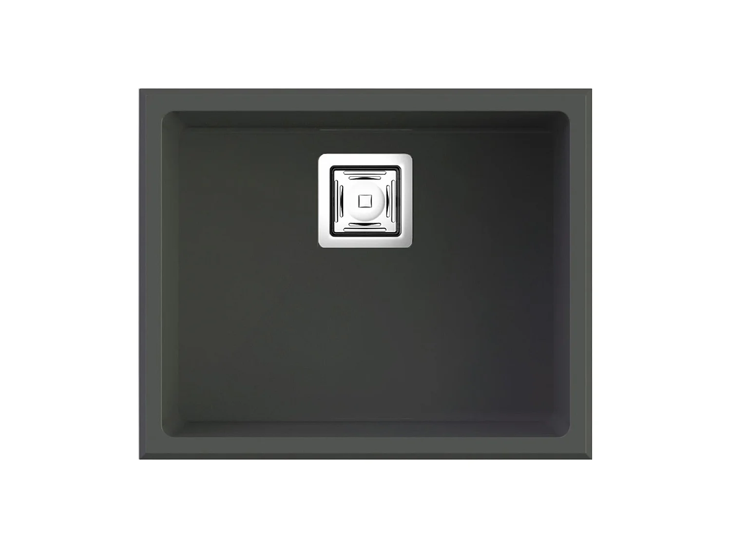 Cuve sous plan POALGI, ZIE 186, Granit, Gris Ash, 55 cm, 1 bac