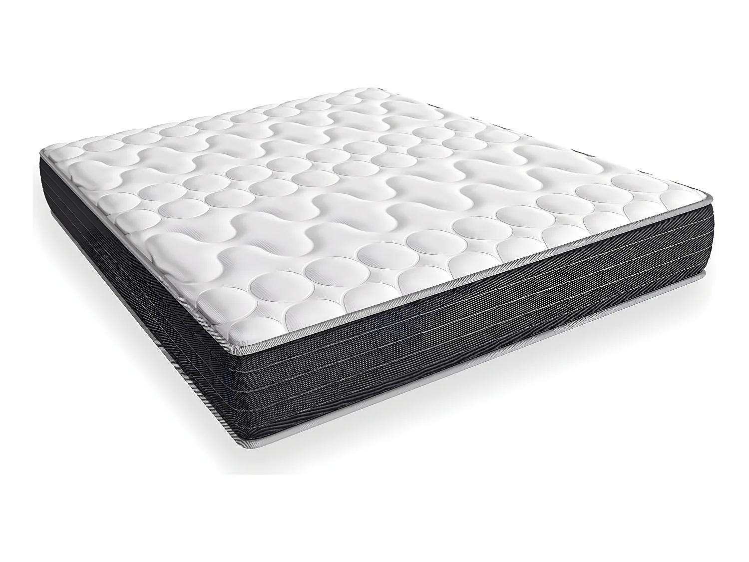 Matelas mémoire de forme 90x190 Memo HR Hbedding - Mousse ergonomique, mousse HR 35kg et mousse à effet mémoire de forme