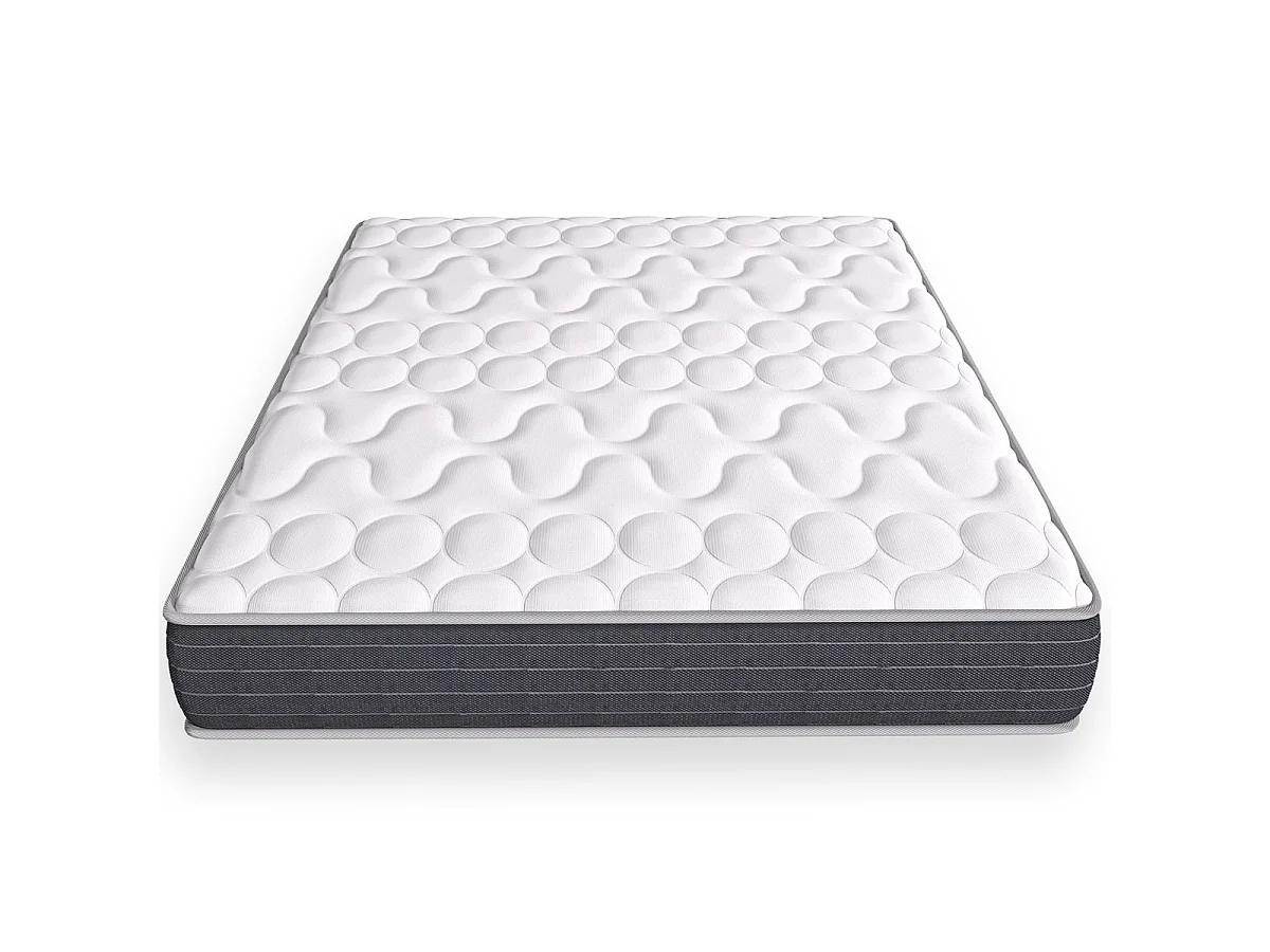 Matelas mémoire de forme 90x190 Memo HR Hbedding - Mousse ergonomique, mousse HR 35kg et mousse à effet mémoire de forme