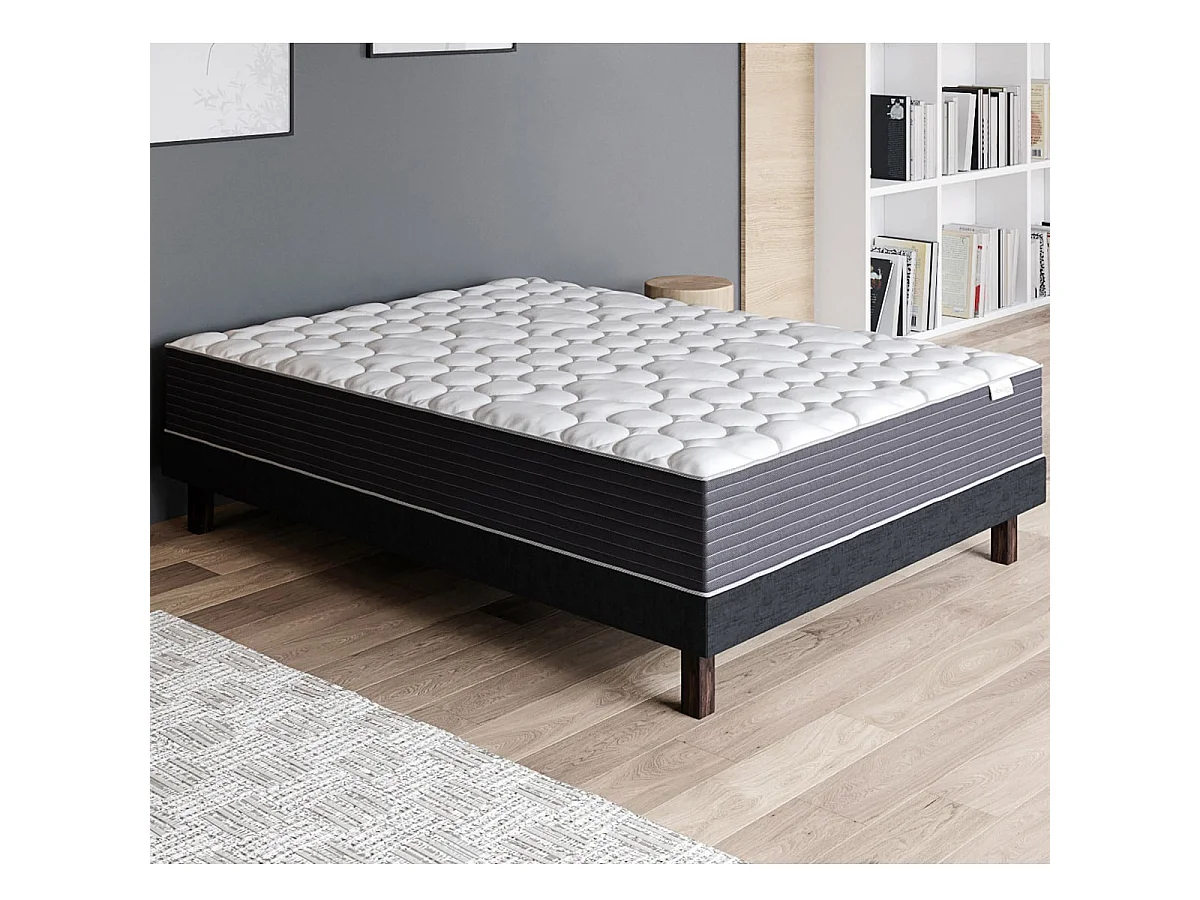 Matelas mémoire de forme 90x190 Memo HR Hbedding - Mousse ergonomique, mousse HR 35kg et mousse à effet mémoire de forme