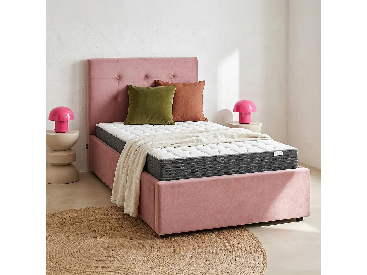 Matelas mémoire de forme 90x190 Memo HR Hbedding - Mousse ergonomique, mousse HR 35kg et mousse à effet mémoire de forme