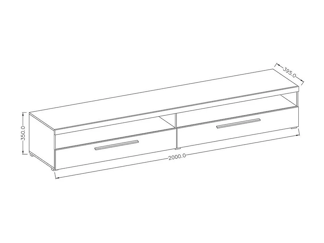 Meuble TV XL 200cm collection BOMBAY. Couleur gris effet ardoise. Éclairage LED multicolore.