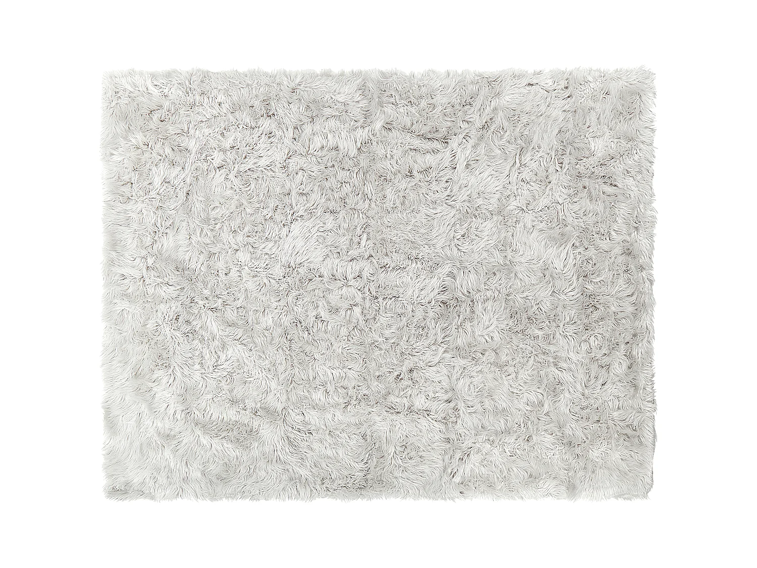 Decke Acryl helles Grau 150 x 200 cm Felloptik Wohndecke Überwurf Delice