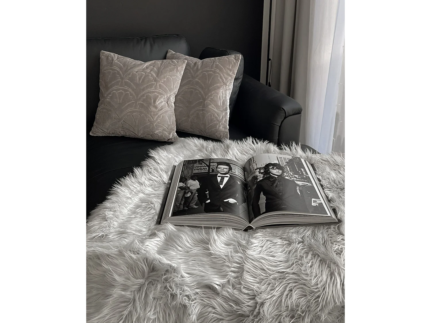 Couvre-lits DELICE Tissu 150 x 200 cm Gris clair