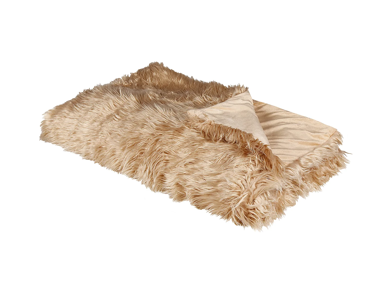 Couvre-lits DELICE Tissu 150 x 200 cm Marron clair